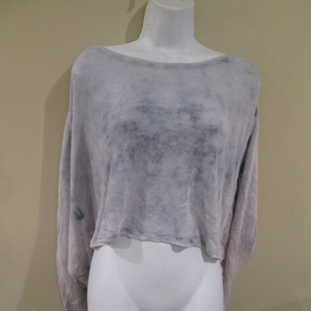 NWT We The Free People Linen Knit Faded Crop Top